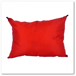 Down Pillow Front View: Red