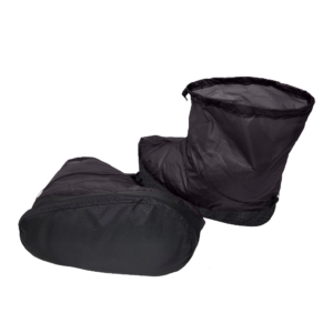 In Stock Over-Booties in Black with Robic Soles